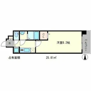 ベラジオ京都一乗寺【4階】の間取り