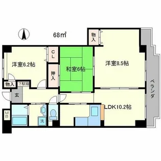 グレース松ヶ崎【3階】の間取り