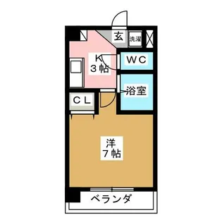 1Kの間取り画像