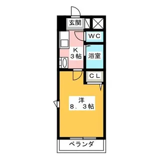 サンライズ新金山【5階】の間取り