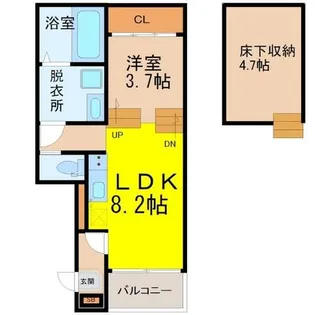 ウイングストーム【1階】の間取り