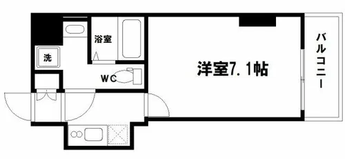 レジュールアッシュ谷町【11階】の間取り