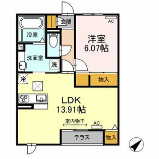 ル ブレ【1階】の間取り