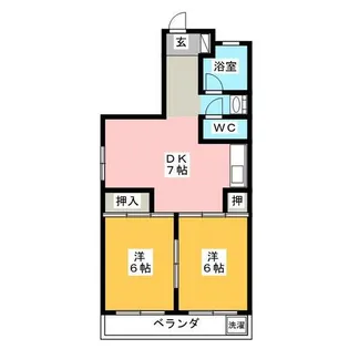 シャトー角田【3階】の間取り