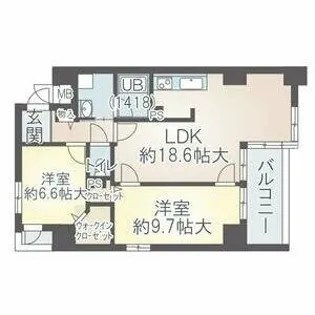 イーグルヘッド橦木【7階】の間取り