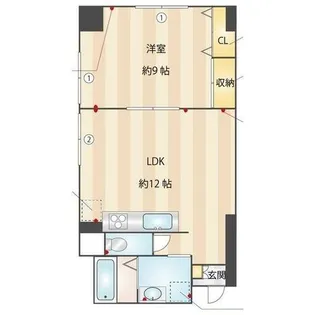 グローブ三苫駅ビル【0203号室】の間取り