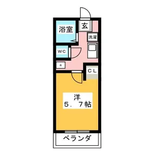 メゾンクレリア【2階】の間取り