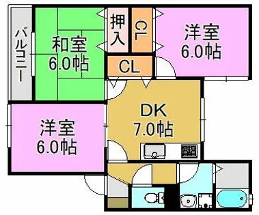 エステートピアコーワ【2階】の間取り