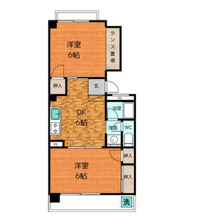 京田レジデンス【4階】の間取り