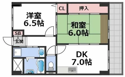 カーサファミール【1階】の間取り