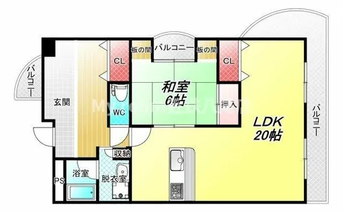 エバンタイユ【2階】の間取り