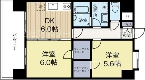 福岡県福岡市博多区吉塚6丁目【マンション】の間取り
