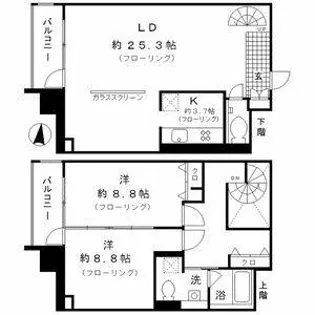 レジディア東桜Ⅱ【11階】の間取り