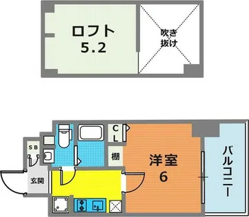 エステムコート神戸県庁前IVグランディオ【402号室】の間取り