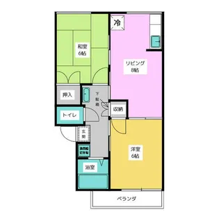 2LDKの間取り画像