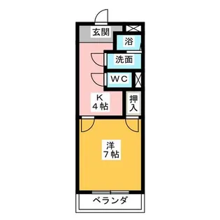 コーポ鏡【1階】の間取り