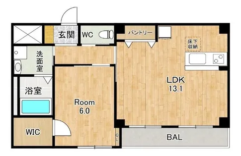 フロンティア【1階】の間取り