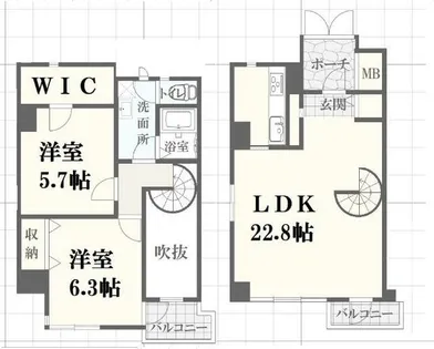 フィールトレイン【7階】の間取り