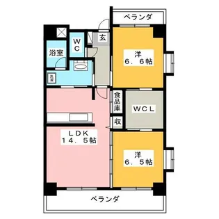 Hill Palace IKAI【6階】の間取り