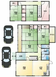 大阪府羽曳野市東阪田【一戸建】の間取り