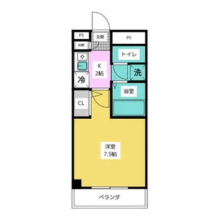 一番館ロイヤルヒルズ【2階】の間取り