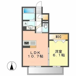 HOURAIマンション【1階】の間取り