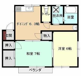 ローズ北出島【1階】の間取り