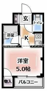 京阪プリンスマンション【4階】の間取り