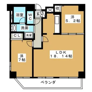 KDX泉レジデンス【9階】の間取り