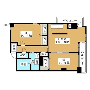 イーグルヘッド橦木【10階】の間取り