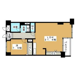 イーグルヘッド橦木【11階】の間取り