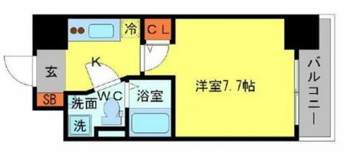 SERENiTE本町エコート【7階】の間取り