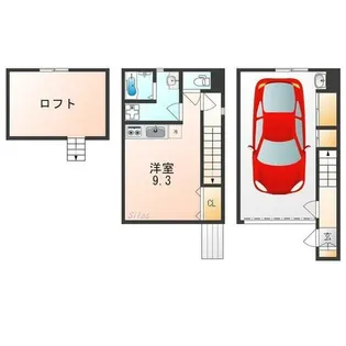 ネオガレ初芝【1階】の間取り