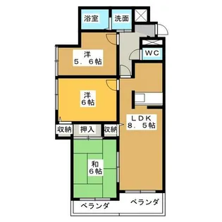 3LDKの間取り画像