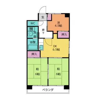 3DKの間取り画像