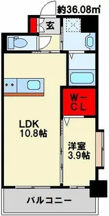 グランジャー小倉【8階】の間取り