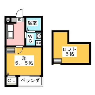 アソシエⅢ【2階】の間取り