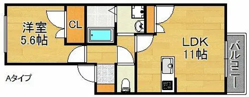 メゾンブランシェ【1階】の間取り