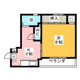 ヴィーブル金城【1階】の間取り
