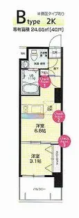 ハーバーイーストタワーNo72【2階】の間取り