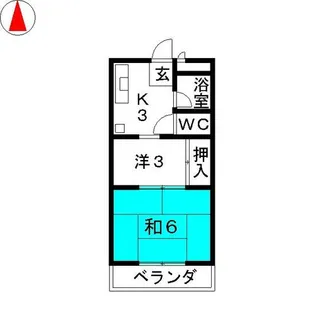 アサヒハイツ【2階】の間取り