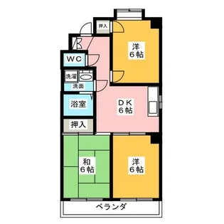 アメニティ清水壱番館【3階】の間取り