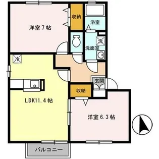 エーデルハイム C【2階】の間取り
