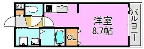 レーヴメゾン東住吉【1階】の間取り