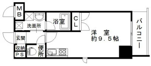 エスティメゾン南堀江【205号室】の間取り