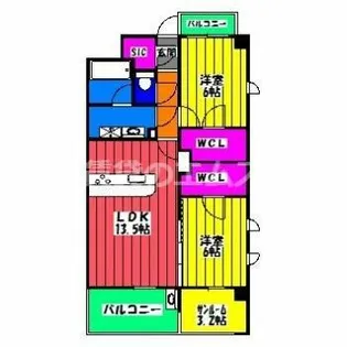 モンレーヴ博多駅南【10階】の間取り