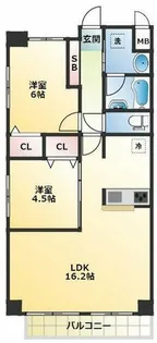 Creer RiviereⅢ【5階】の間取り