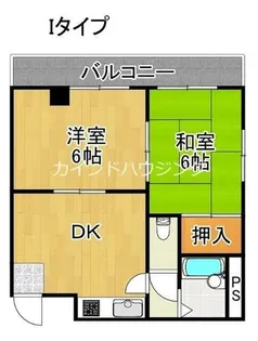 井下カウベル帝塚山【1階】の間取り