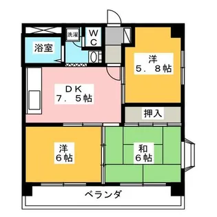 レジデンス梅村【2階】の間取り