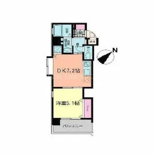 クレール花音【501号室】の間取り